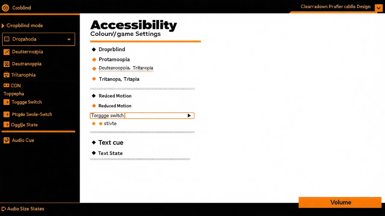 Pausa settings screen showing accessibility options including colorblind modes and reduced motion toggle